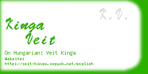 kinga veit business card